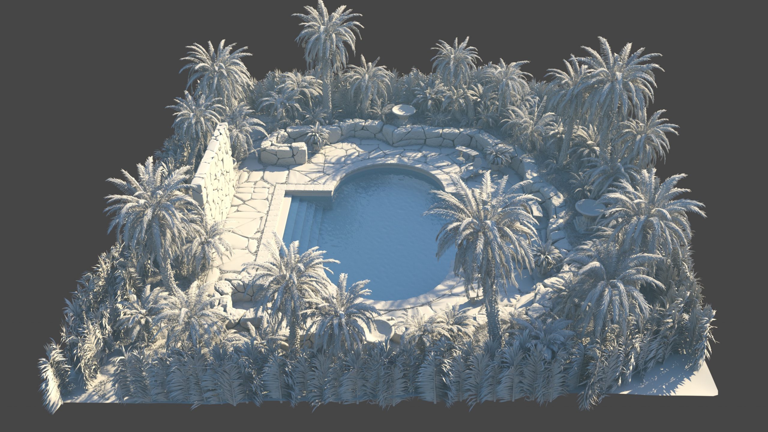 Natural Stone Poolside and Scenes