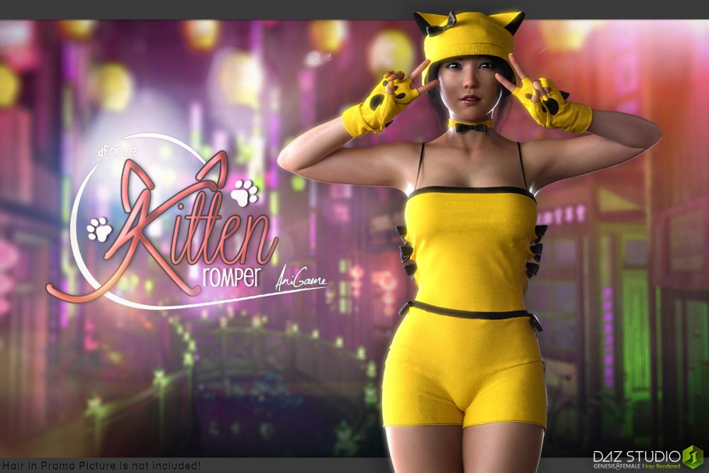 dForce Anigame Kitten Romper G8F
