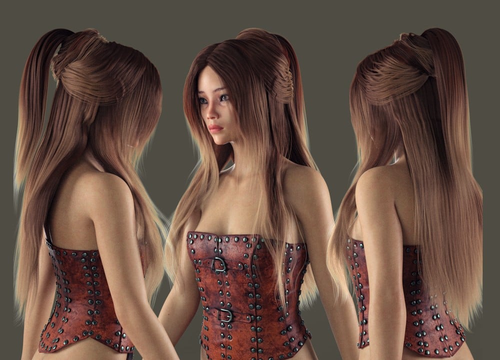 PS Long Hair for Genesis 8 and 8.1 Female