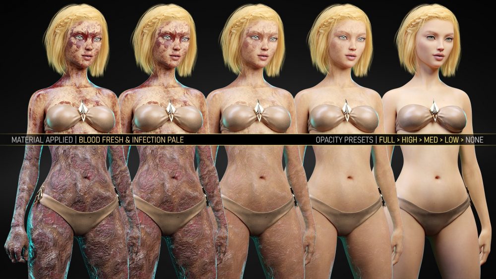 Soft Skin Transition Materials 2 for Genesis 8 and 8.1 Female