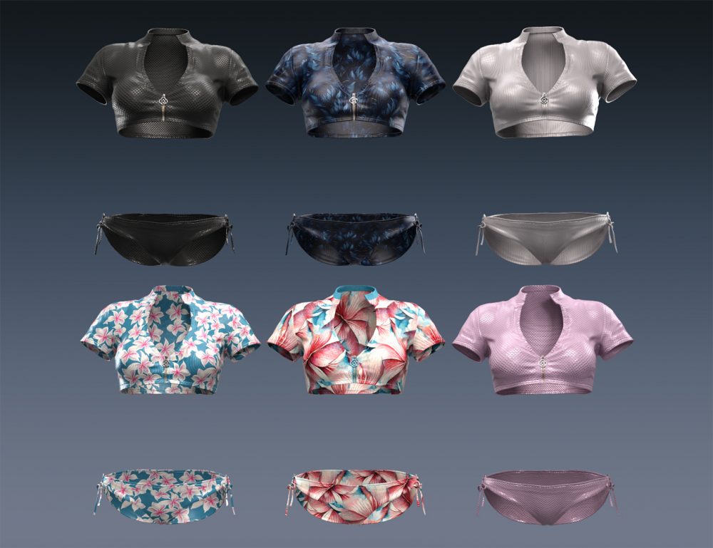 Summertide Swimwear Outfit for Genesis 9