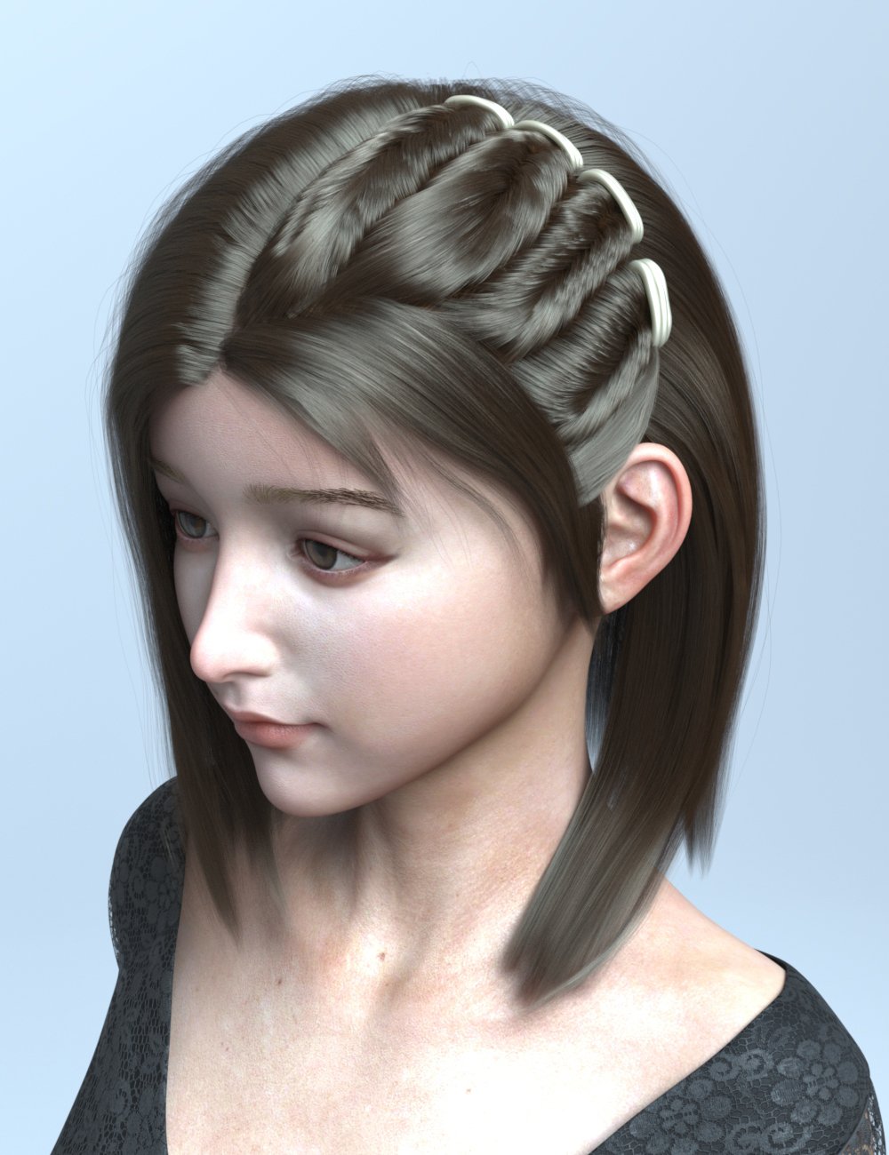Wsoug Hair for Genesis 8 and 8.1 Females