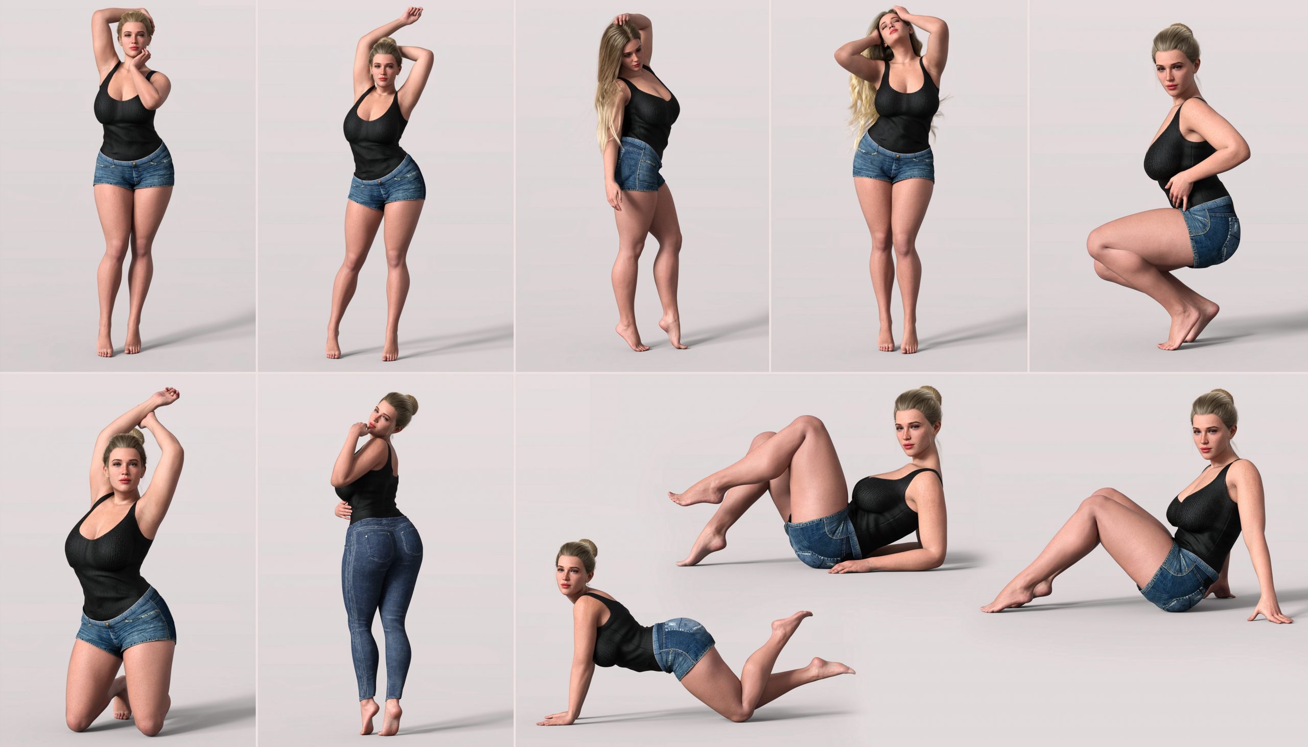 Z Voluptuous Model Shape and Pose Mega Set
