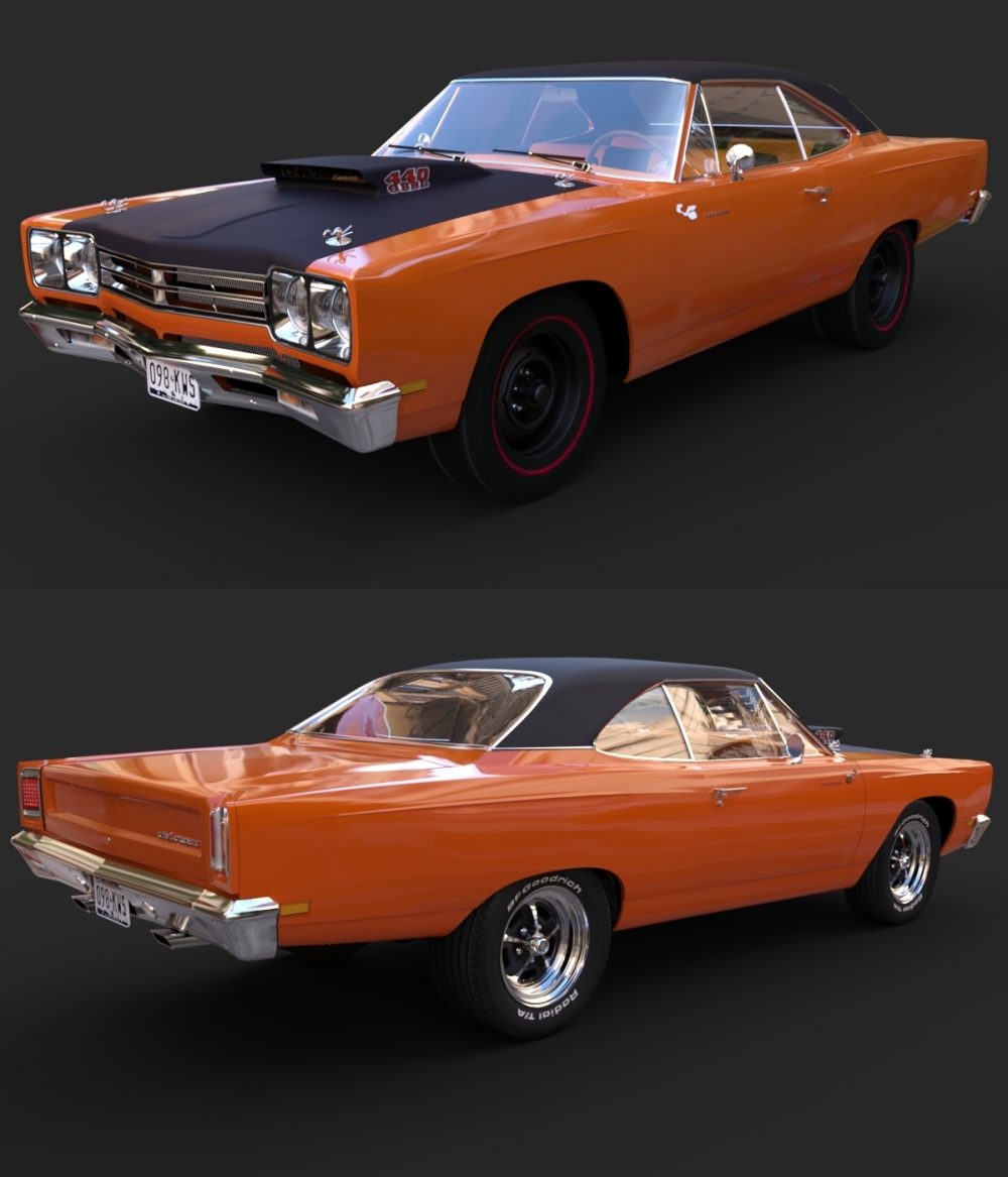 PLYMOUTH ROADRUNNER 1969 for DAZ Studio