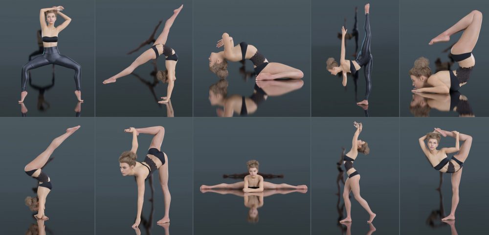 Z Gymnast Beauty Shape and Pose Mega Set for Genesis 8 and 8.1 Female