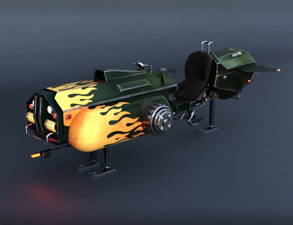 AER Futuristic Jetbike Hot Rod Speeder