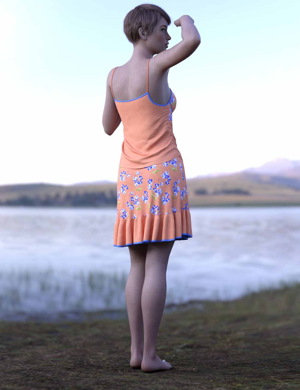 dForce Fleur Farouche Outfit for Genesis 8 and 8.1 Females