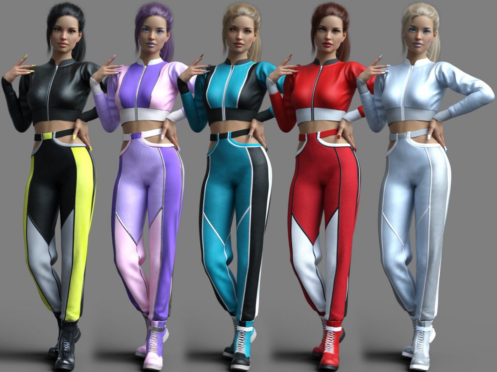 dForce Metro Vibes Outfit for Genesis 8 and 8.1 Females