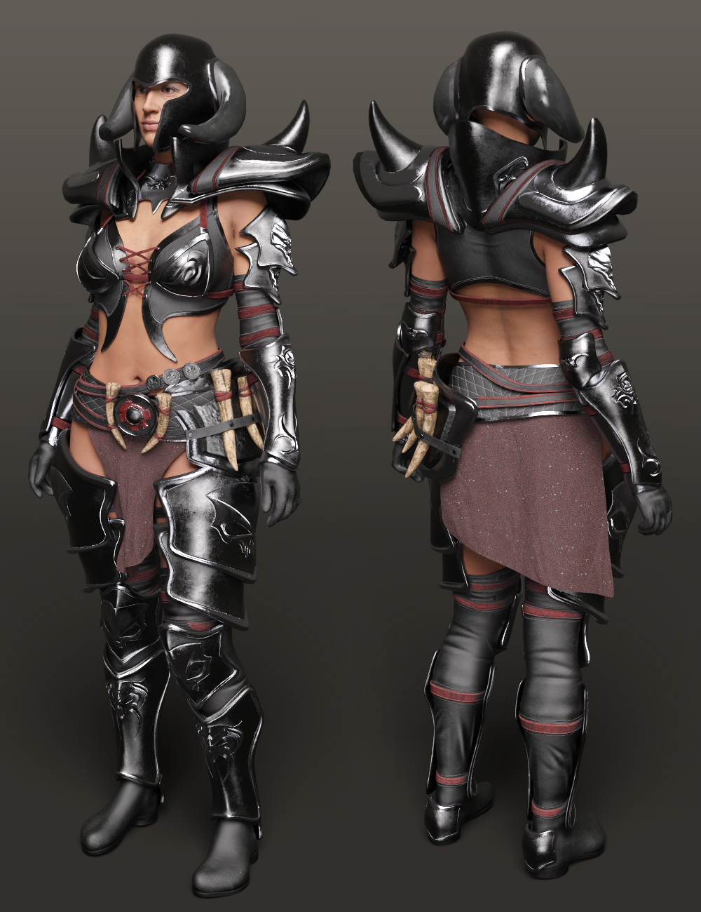 dForce Retaliation Outfit for Genesis 8.1 Females Bundle