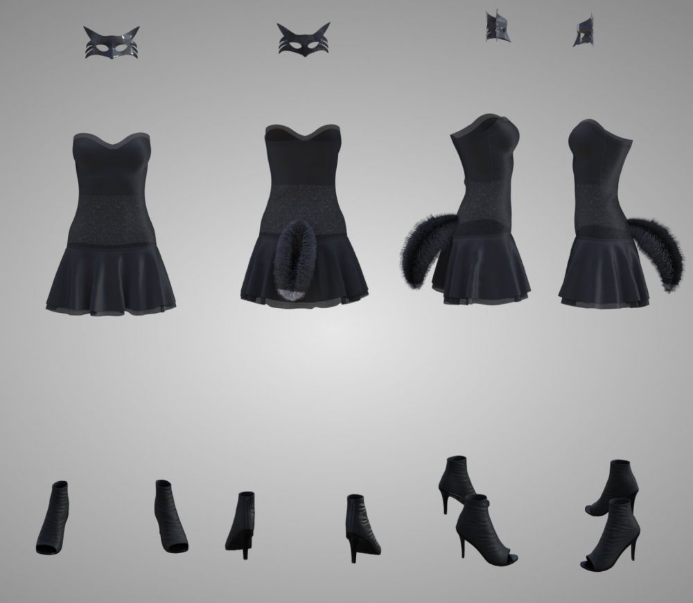 FG Foxy Waitress Outfit for Genesis 8 Females