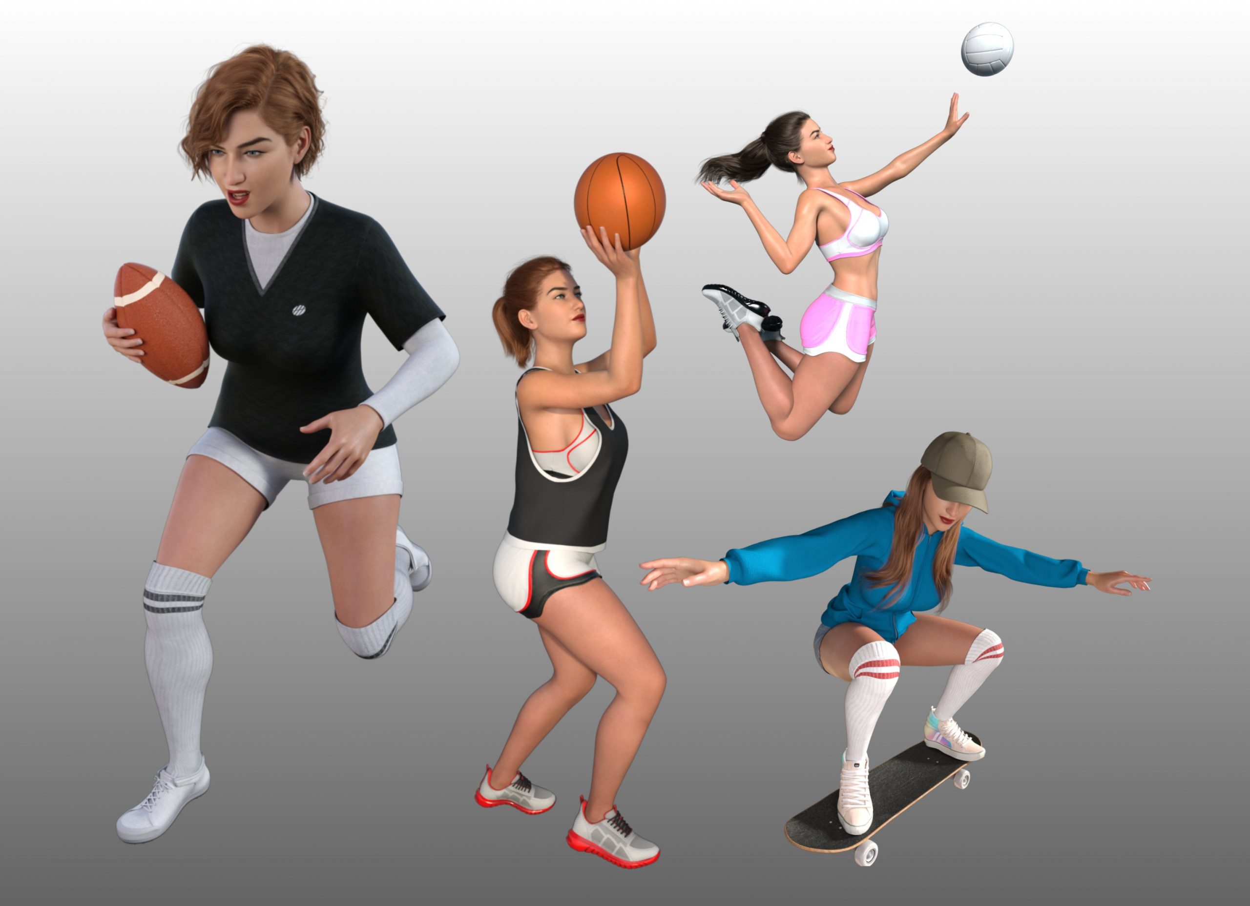 FG Sports Equipment Poses