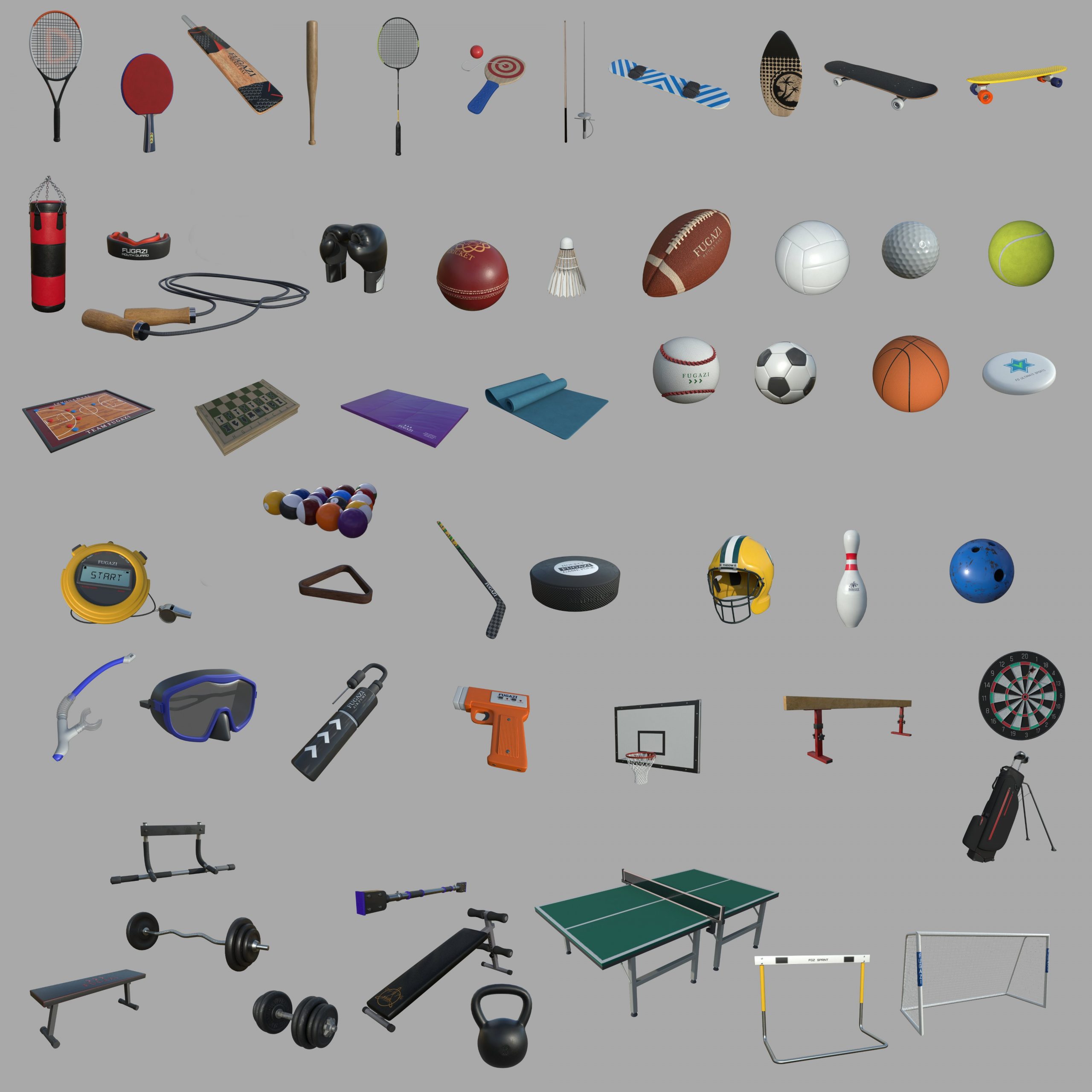 FG Sports Equipment Props