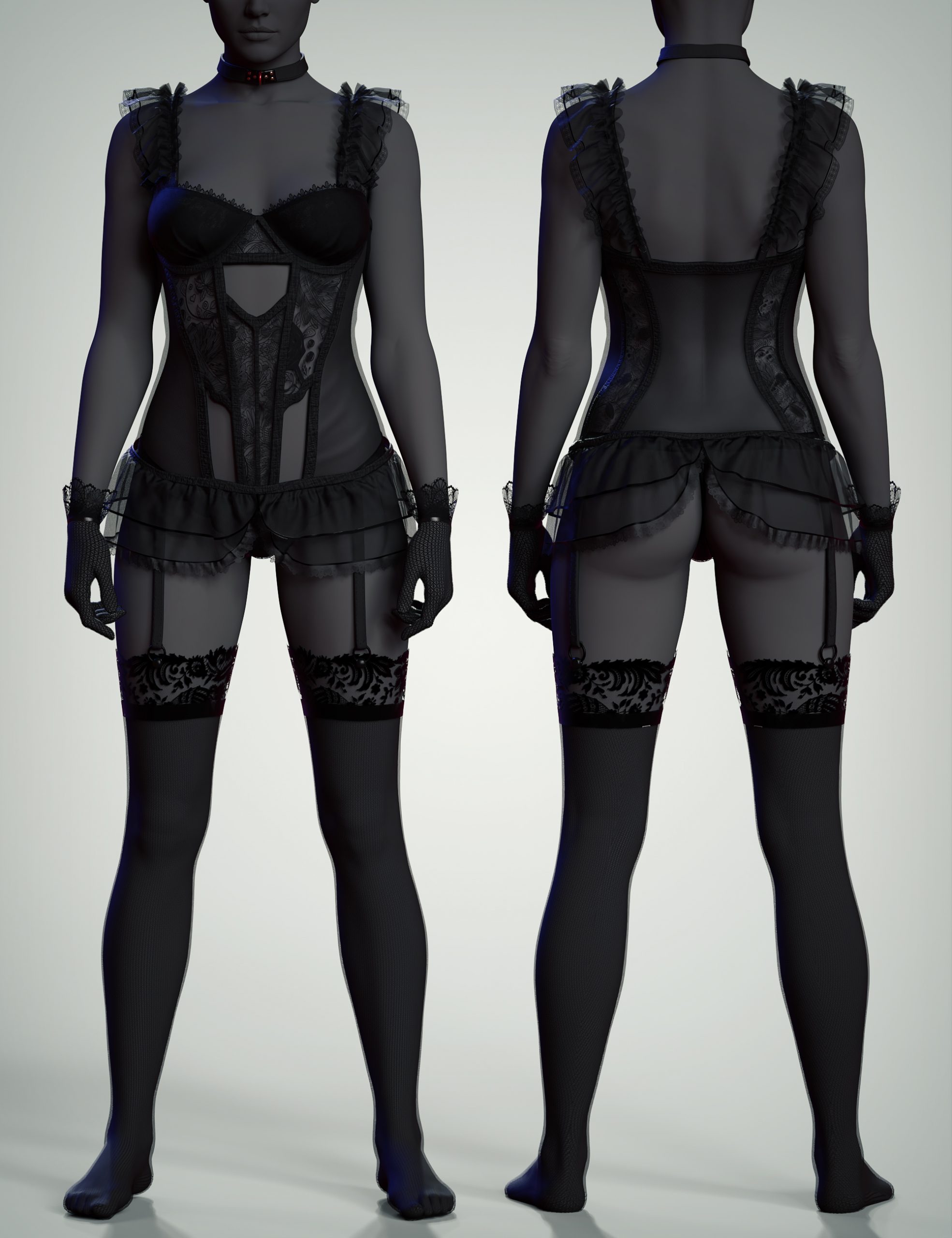 Grace Lingerie for Genesis 8 Females and Genesis 9