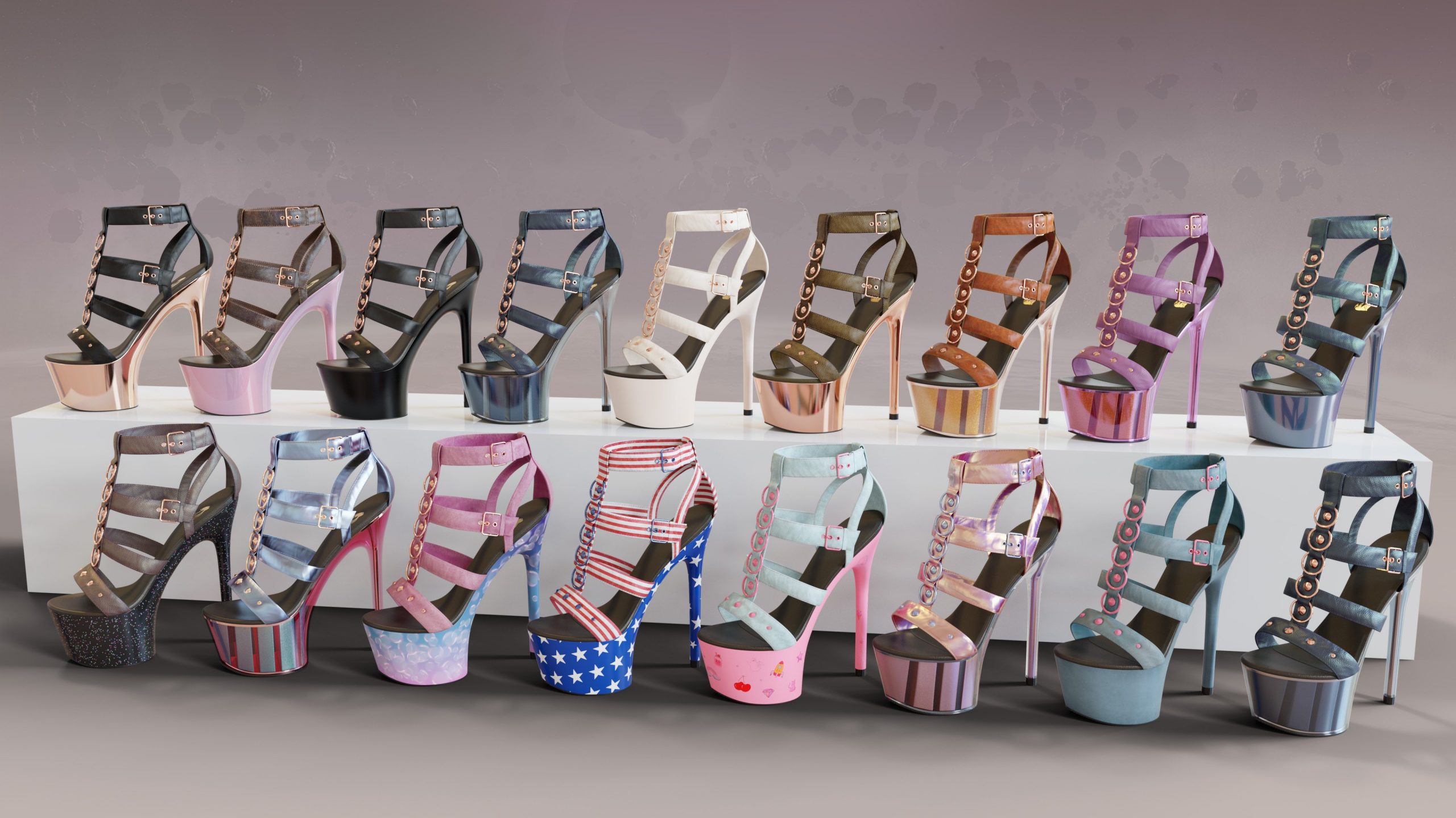 Kiera High Heels for Genesis 8 Female and Genesis 9