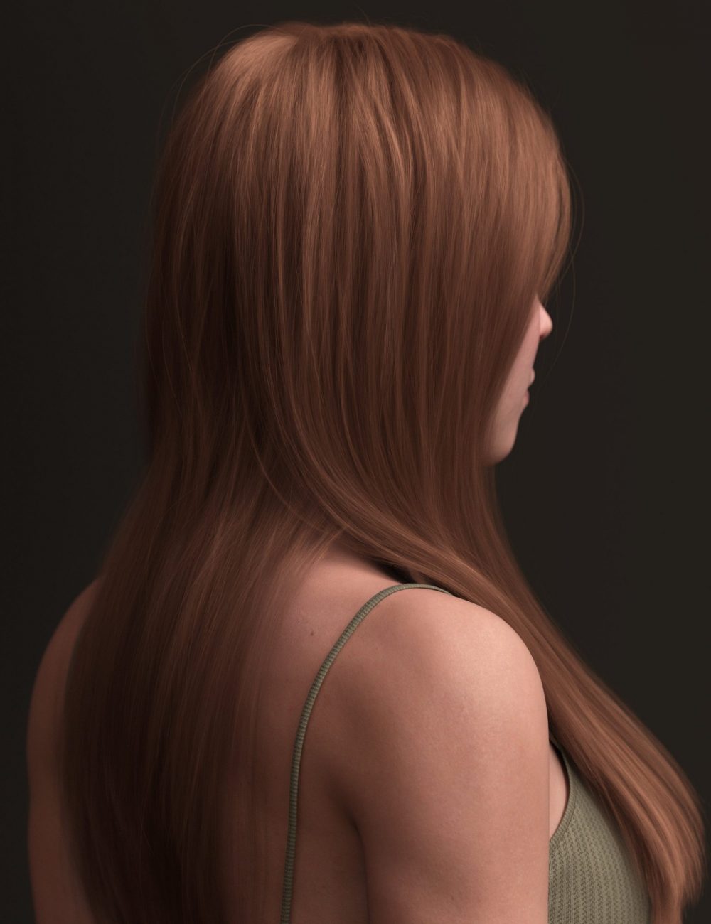 Long Unisex Style Hair for Genesis 9