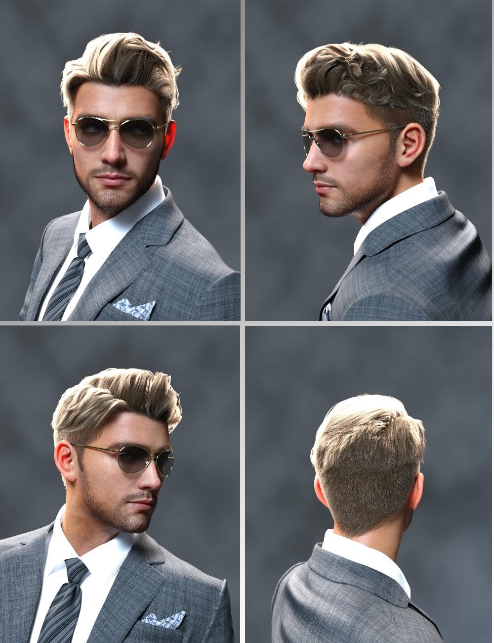 Montreal Flip Hair for Genesis 8 Male and Genesis 9