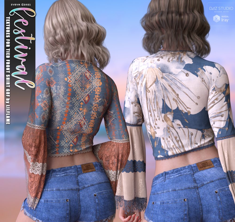 Festival Textures for Front Tied Shirt G8F