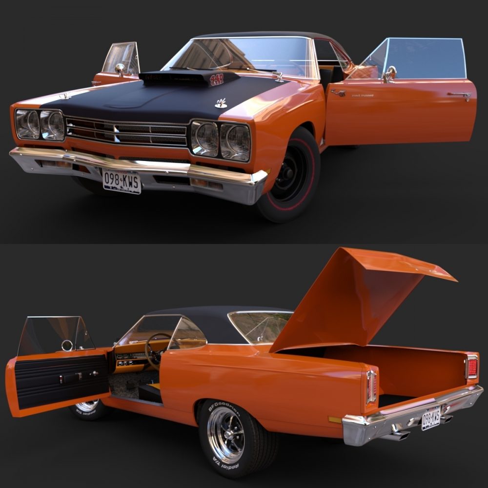 PLYMOUTH ROADRUNNER 1969 for DAZ Studio