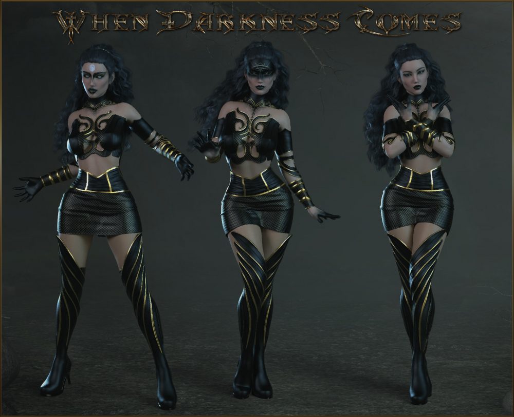 When Darkness Comes - Poses for G3F-G8F