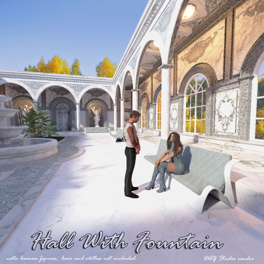 AJ Hall With Fountain