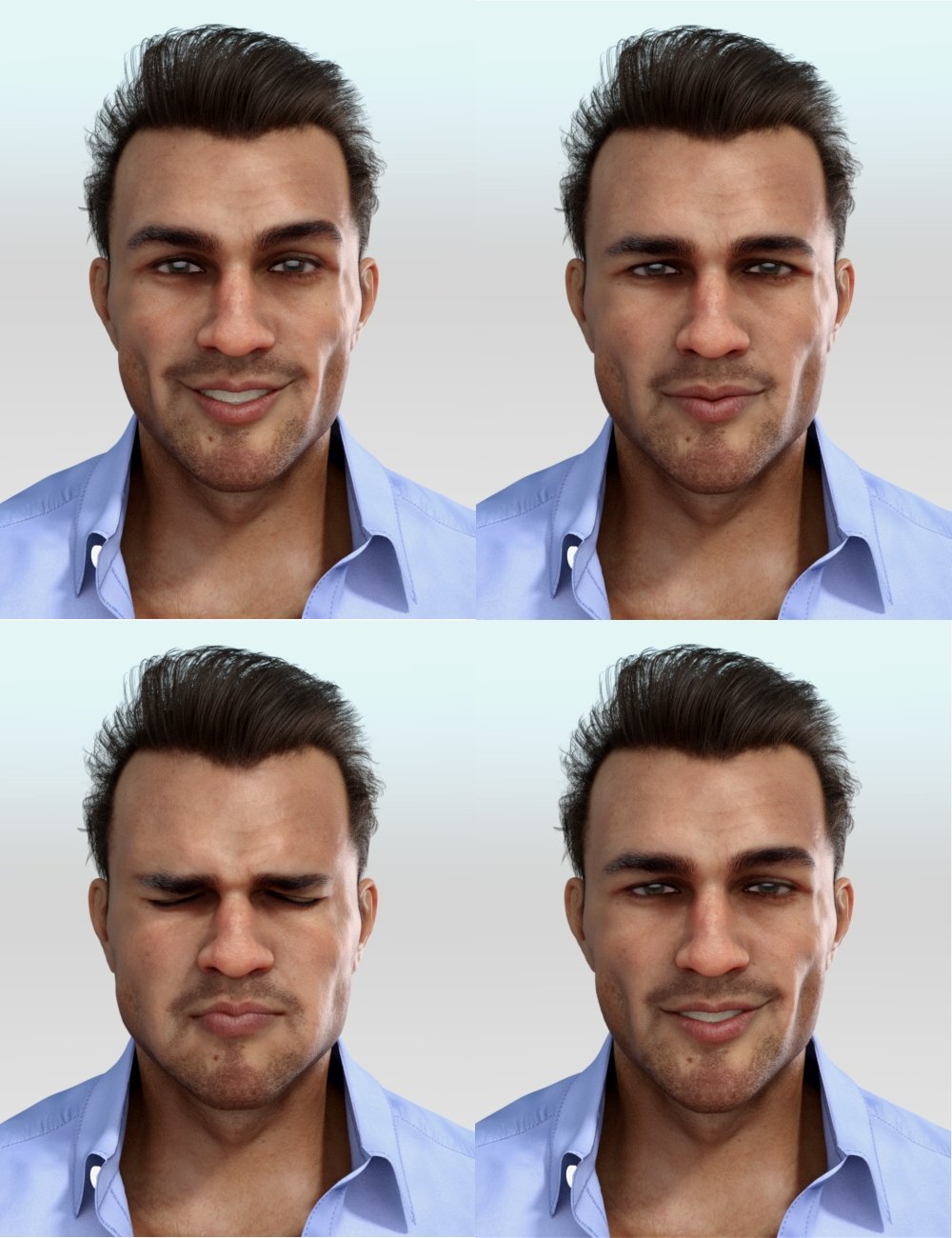 Redz Matteo Expressions for Genesis 8 and 8.1 Male