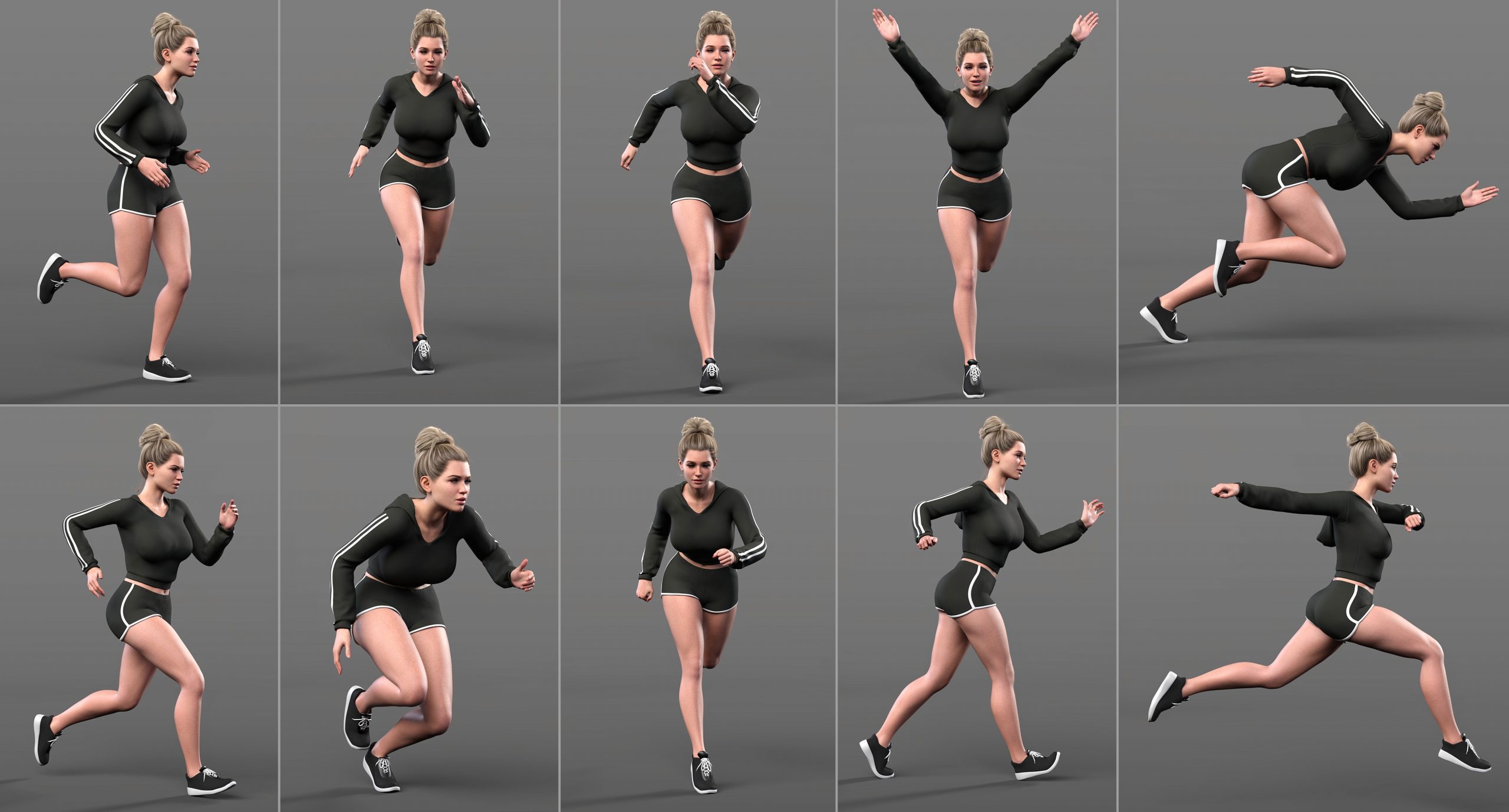 Z Ultimate Walking and Running Mega Set for Genesis 8 Female and Genesis 9