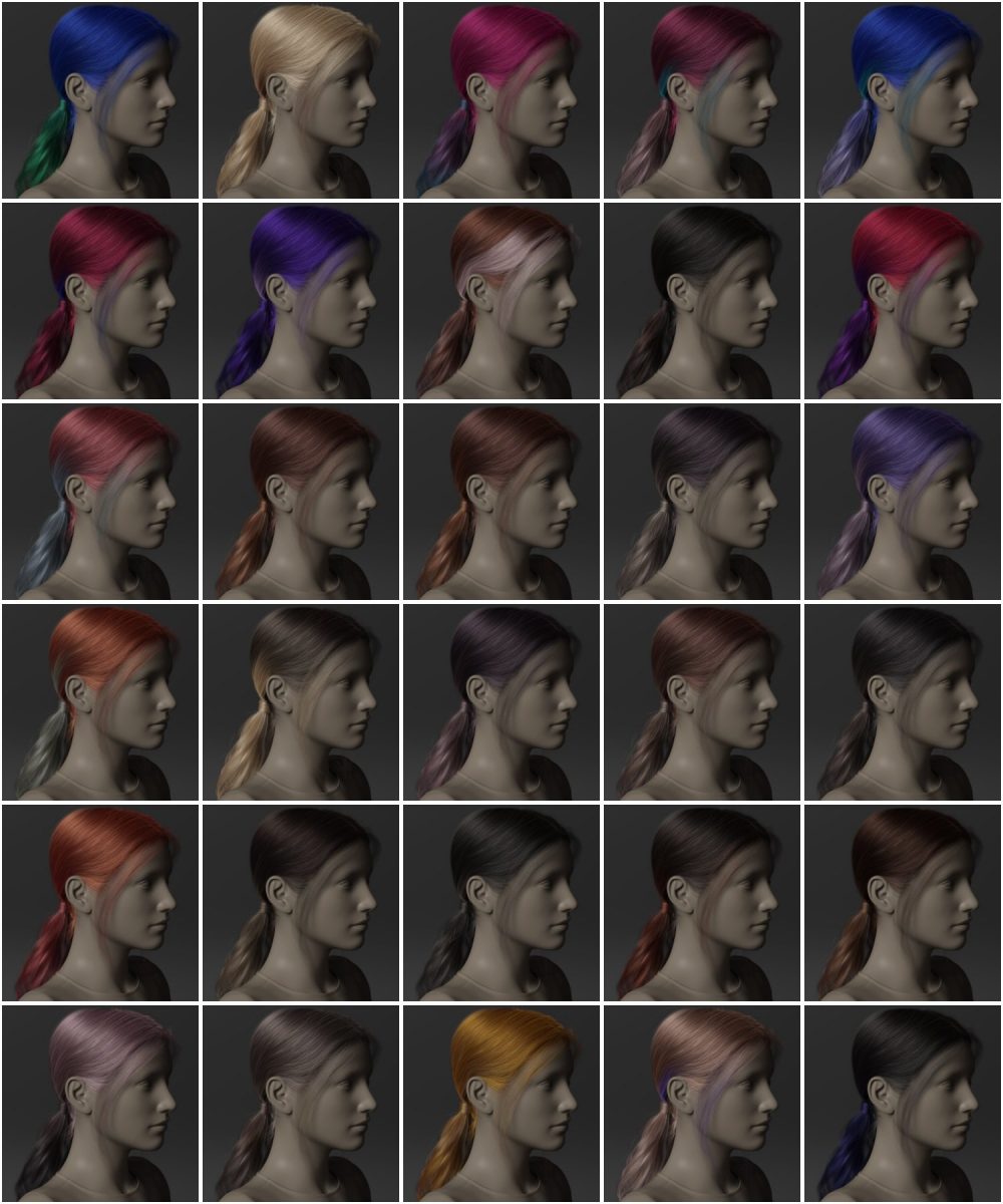 3-in-1 Low Ponytails Hair Textures