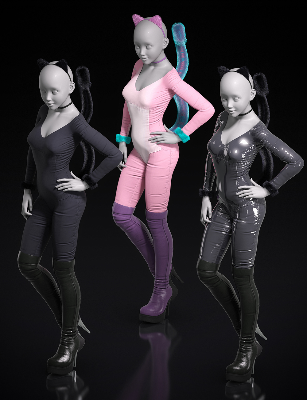 Catsuit Textures for Genesis 9