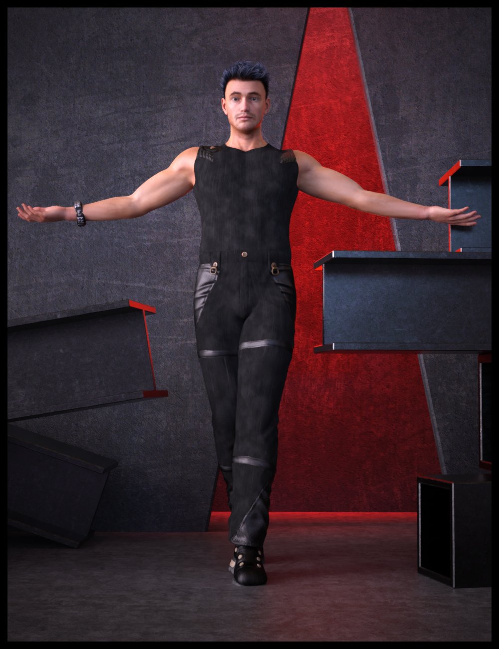 PunkRaveM Outfit for Genesis 8.1 Male