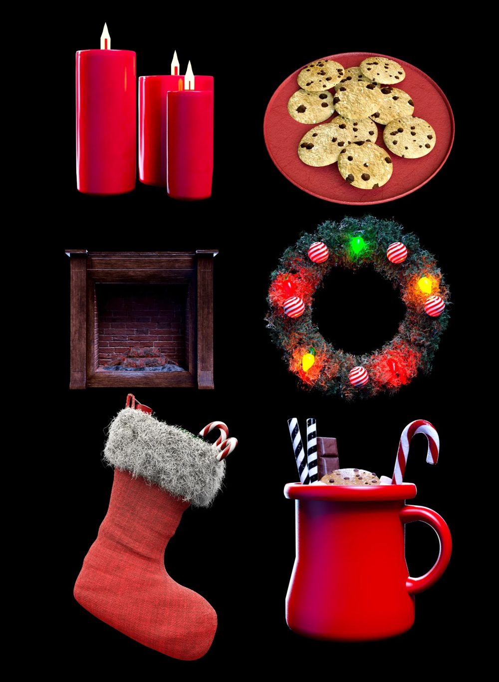 M3D Christmas Fireplace