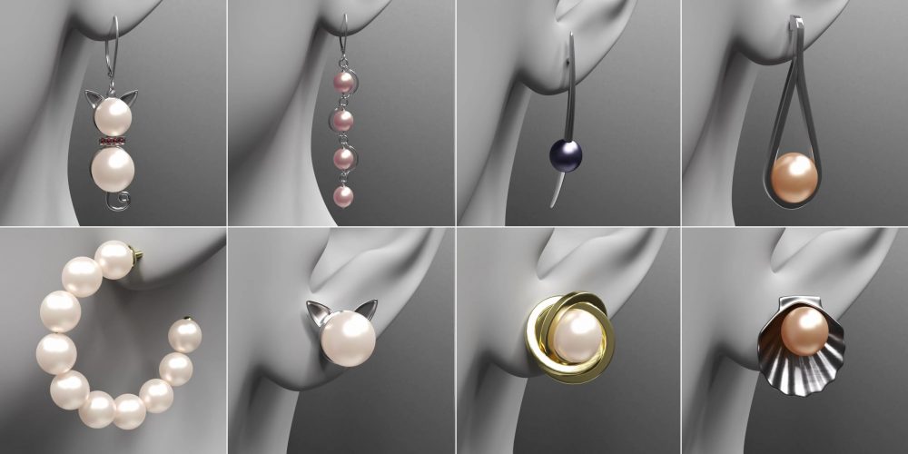 NG Not Your Mother's Pearl Earrings for Genesis 8 and 8.1 Female and Genesis 9