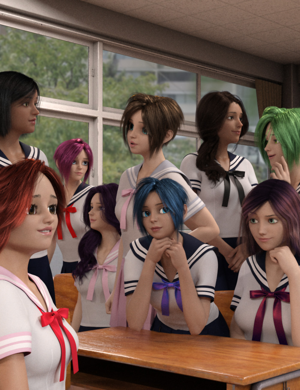 Anime Faces for Genesis 8 Femal