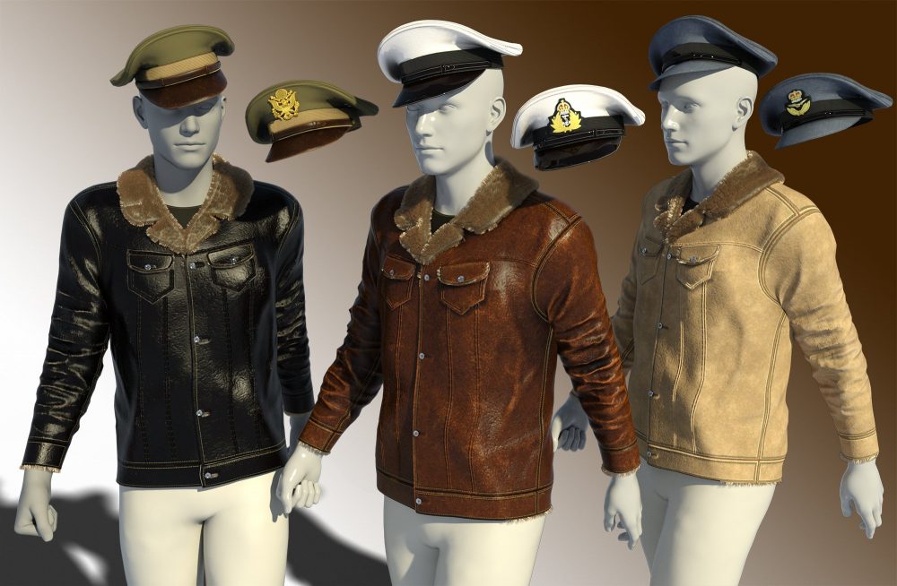 Bomber Jacket and Cap for Genesis 8 and 8.1 Males