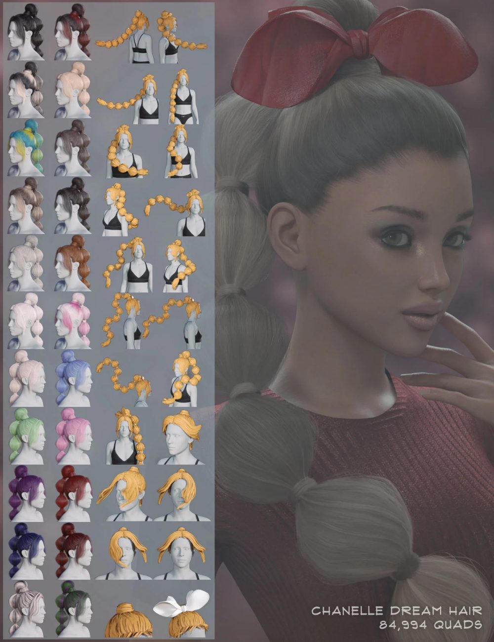 Chanelle Dream Hair for Genesis 9