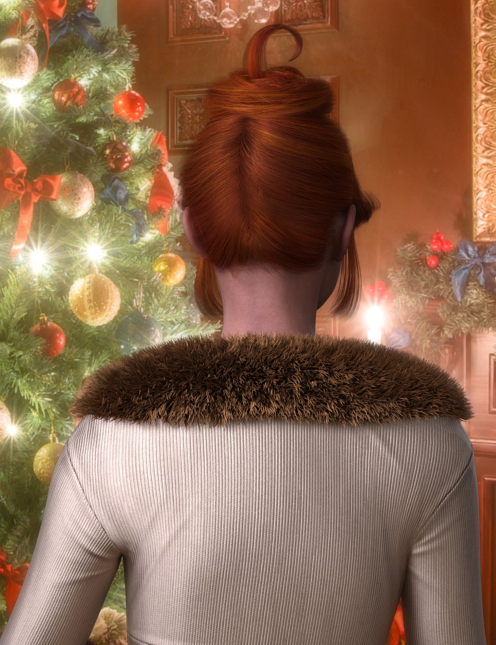 Festive Updo Hair for Genesis 9