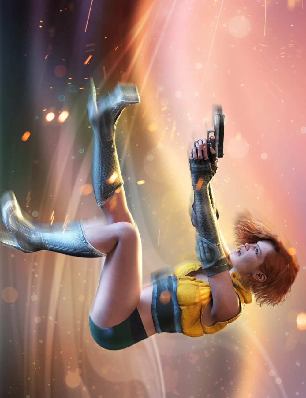 Go Action Poses and Props for Genesis 9