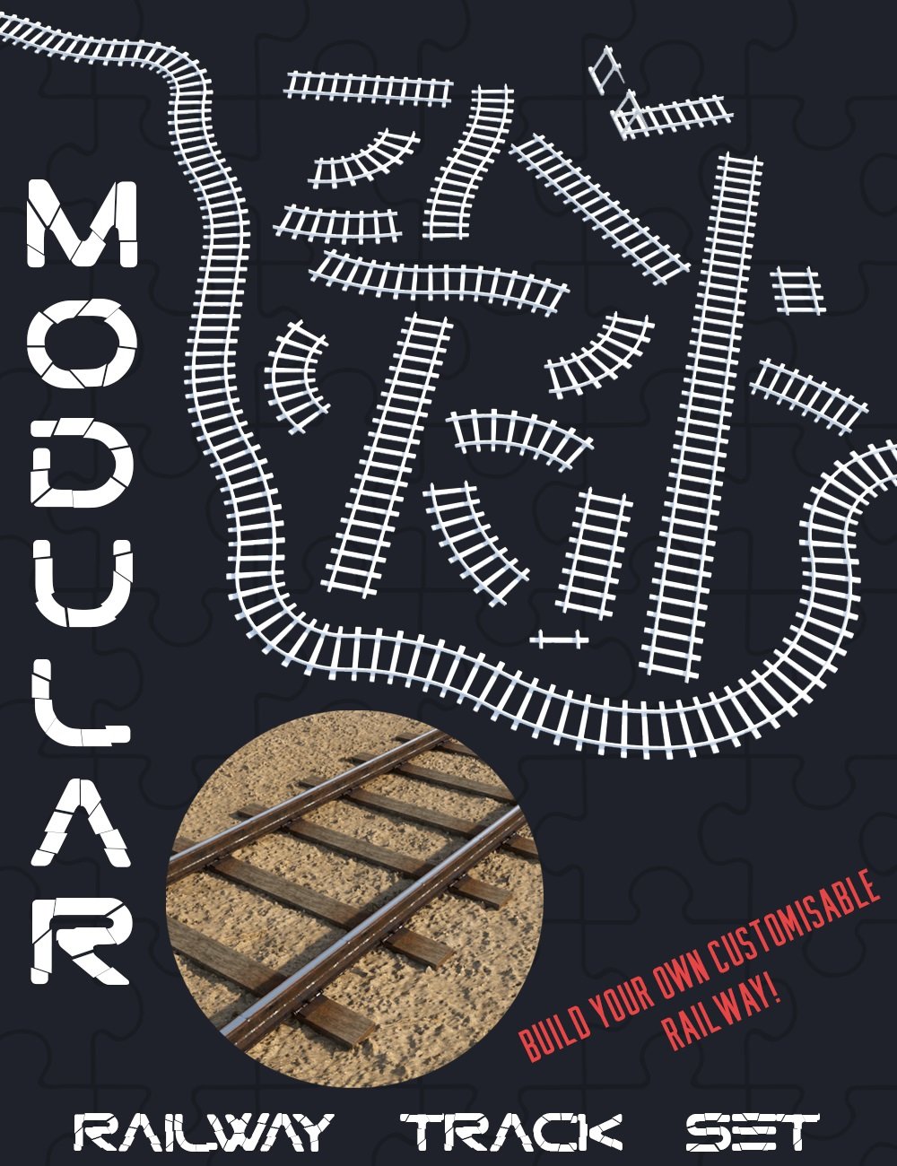 Modular Railway Track Set