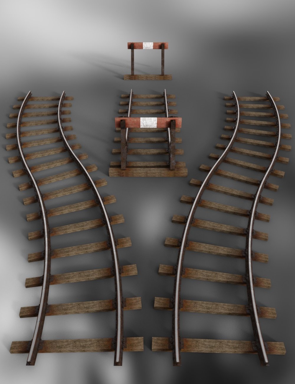 Modular Railway Track Set