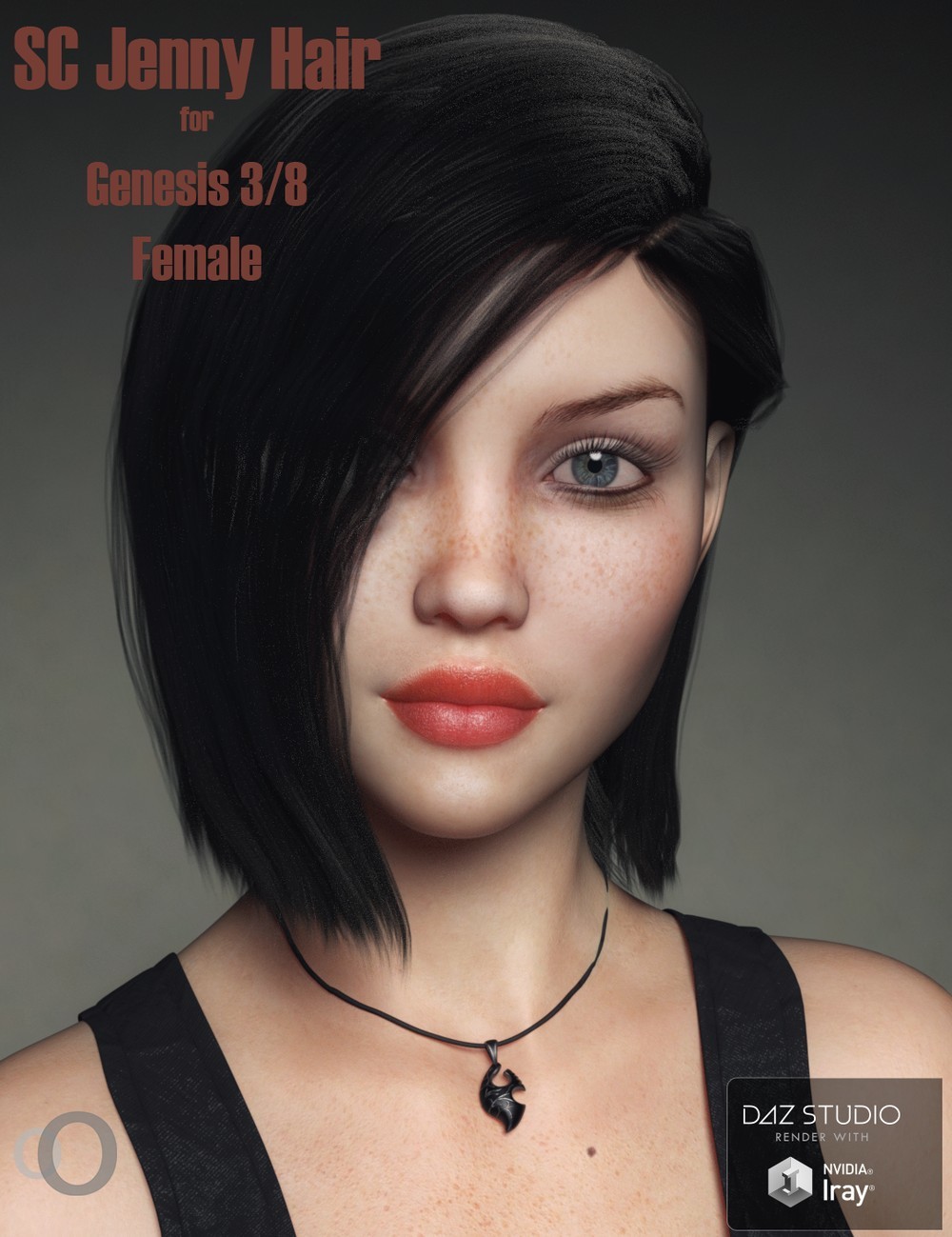 SC Jenny Hair for Genesis 3 and 8 Females