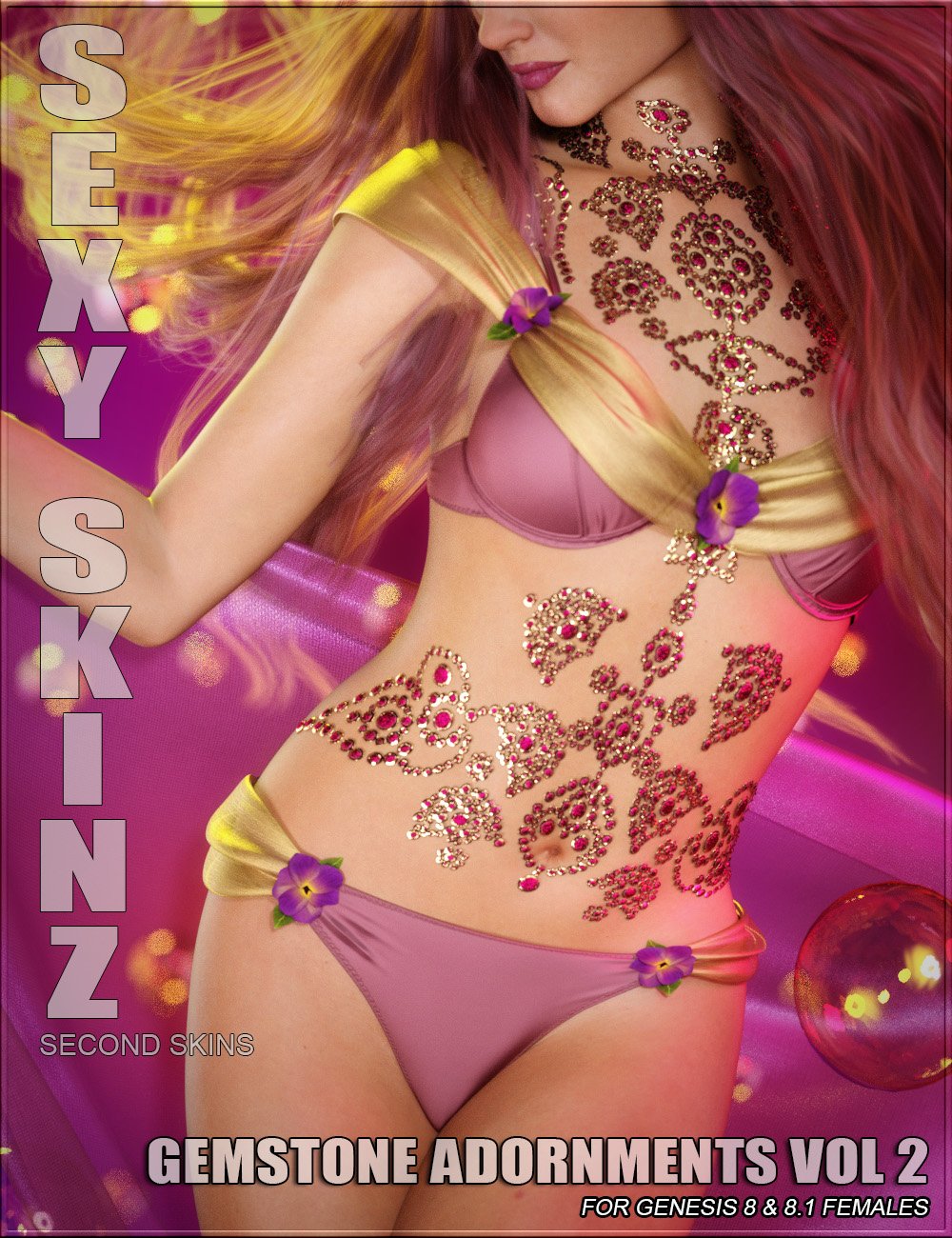 Sexy Skinz - Gemstone Adornments Vol 2 for Genesis 8 and 8.1 Females