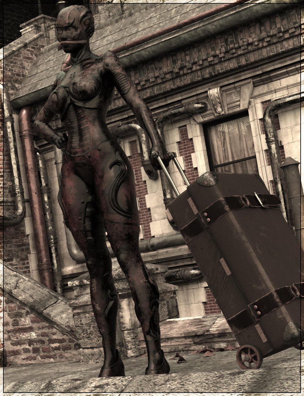 Textures Add-On for Cyber Steampunk Girl