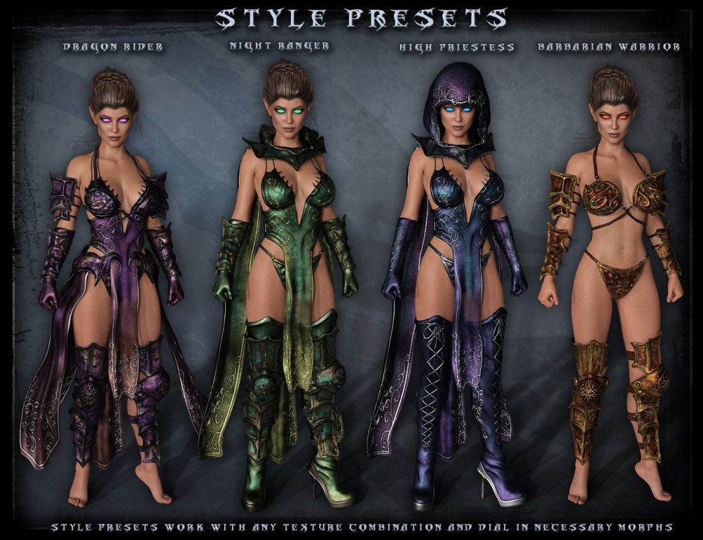 dForce Hex Arcanum Outfit for Genesis 8 Female and Genesis 9