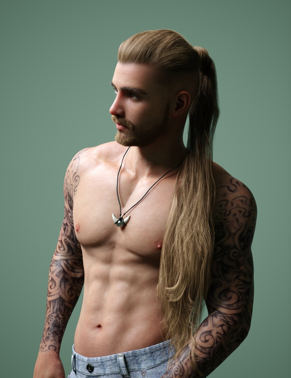 Garcia dForce Long Ponytail Set for Genesis 8, 8.1, and 9