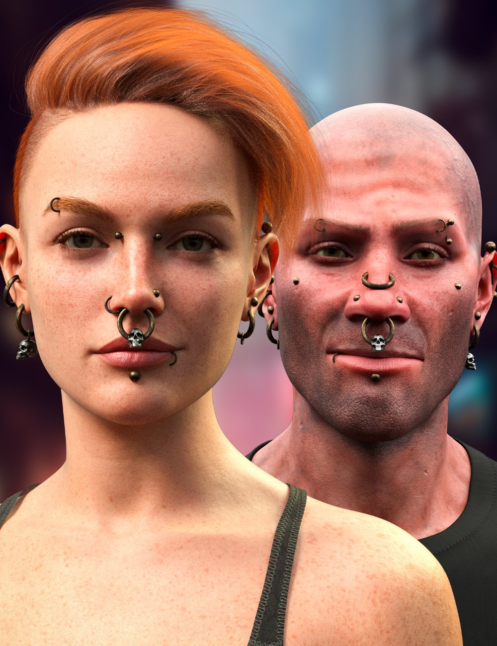 M3DP Piercings Set for Genesis 9