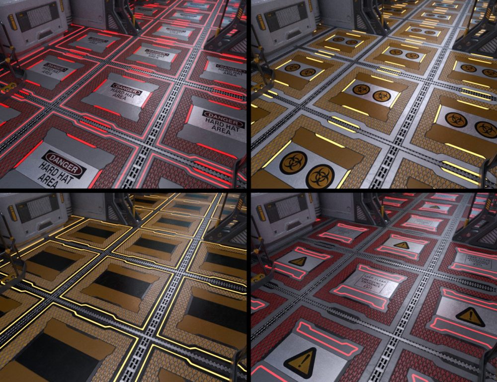 Sci-Fi Flooring Iray Shaders Volume 2