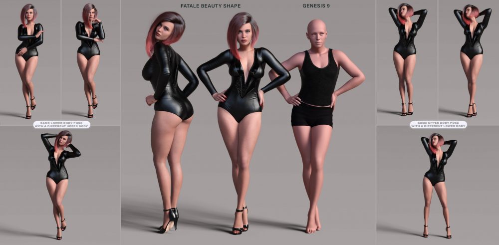 Z Fatale Beauty Shape and Pose Mega Set for Genesis 9