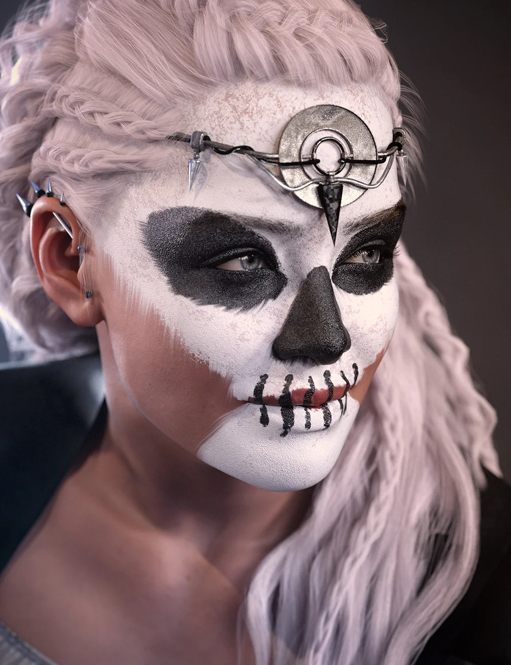 Viking Makeup Shell and Jewelry Add-On for Genesis 9