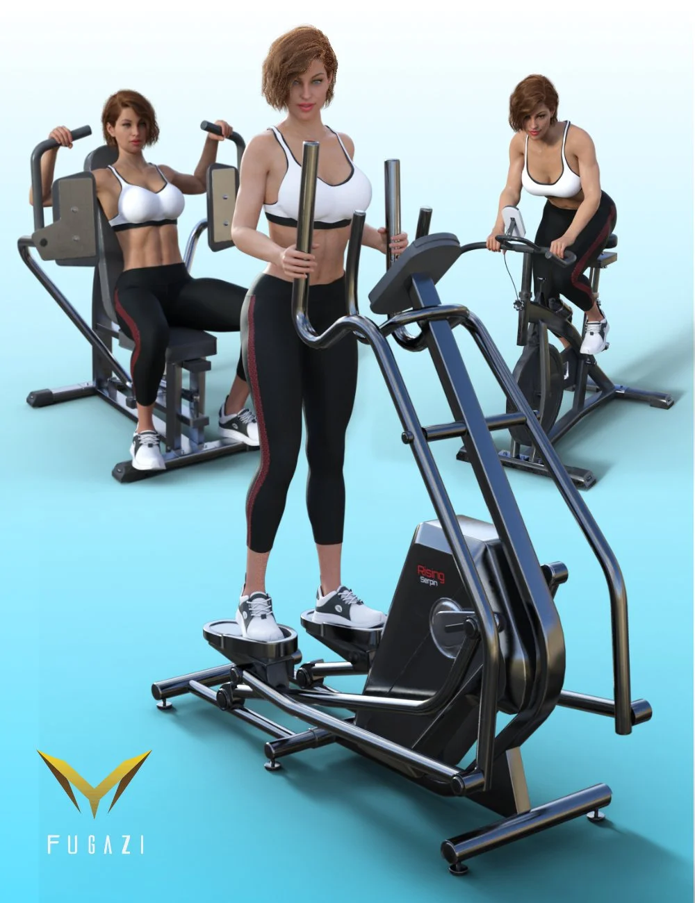FG Fitness Equipment and Poses for Genesis 8 and 8.1 Females
