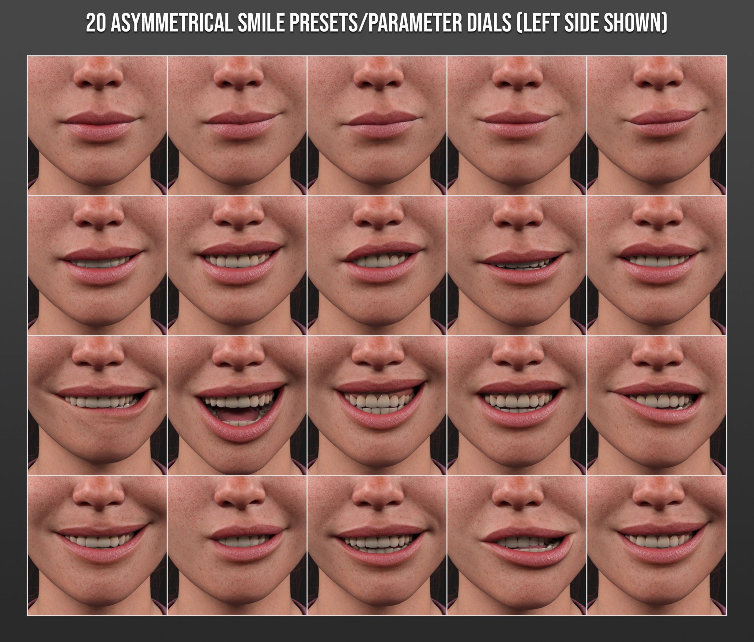 NG Build Your Own Smile for Genesis 9 - Facial Expressions