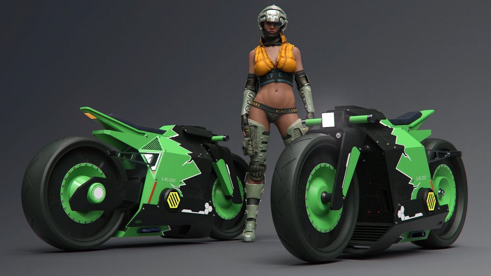 Sci-fi Motorbike